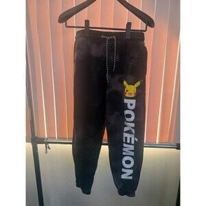 Youth Pokémon Pikachu  Gray Tie Dye Sweat Pants Size Large Age 14/16